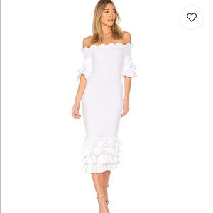 Donna Mizani White Midi Dress